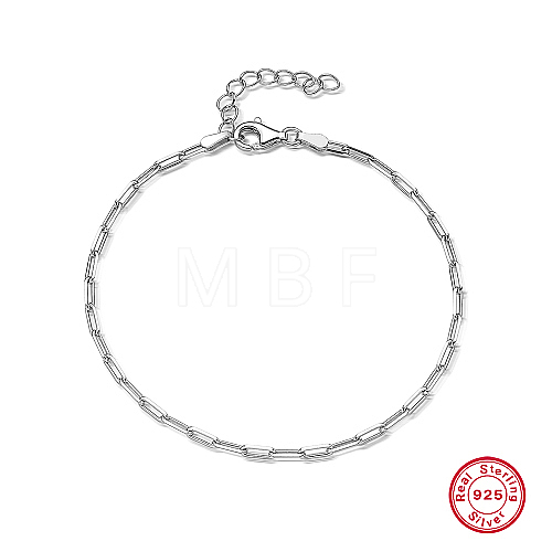 925 Sterling Silver Paperclip Chains Bracelets for Women YO1796-2-1