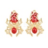 Rack Plating Alloy Enamel Pendants AL-CBA2B10-01G-03-1