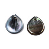 Natural Black Lip Shell Charms SSHEL-N032-42-1