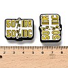 Word 50% IDK 50% IDC Food Grade Eco-Friendly Silicone Focal Beads SIL-I007-07-3