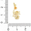 Brass Micro Pave Cubic Zirconia Pendants KK-D258-40G-01-3