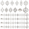 GOMAKERER 96Pcs 12 Styles Tibetan Style Alloy Hollow Connector Charms Sets TIBE-GO0001-06-1