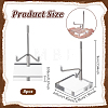 Iron Crystal Rock Display Easels with Square Clear Acrylic Base ODIS-WH0079-011P-2