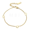 304 Stainless Steel Heart Link Chain Bracelet for Women BJEW-B064-08G-1