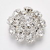 Silver Color Plated Brass Shank Buttons LS-X-RB-S066-09S-08-1