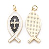 Real 18K Gold Plated Brass Pendants KK-M219-01G-B-2