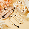 6Pcs 3 Style Natural Wood Bead Necklaces NJEW-DC00017-5