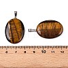 Natural Tiger Eye Pendants G-T138-207F-3