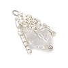 Glass Seed Beaded Bud Pendants PALLOY-MZ01096-02-3