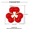 304 Stainless Steel Enamel Pendants STAS-OY014G-20G-02-2