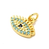 Real 18K Gold Plated Rack Plating Brass Micro Pave Cubic Zirconia Pendants Charms KK-S396-01C-2