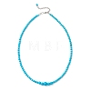 Dyed Synthetic Turquoise Round Graduated Beaded Necklaces for Women NJEW-JN05791-4
