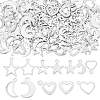 120Pcs 12 Styles Stainless Steel Charms STAS-WR0001-22-1