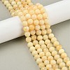 Natural Yellow Calcite Beads Strands G-C251-A01-10mm-1