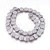 Electroplated Non-magnetic Synthetic Hematite Beads Strands G-P392-T01-1