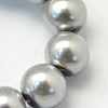 Baking Painted Pearlized Glass Pearl Round Bead Strands HY-Q003-4mm-34-3