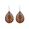 Hollow Out Teardrop Wood Dangle Earrings FS-WG5AC87-05-1