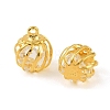 Iron Glass Bead Cage Pendants IFIN-N014-01G-01-2