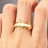 Brass Rhinestone Cuff Open Rings WG3D993-02-2
