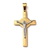 304 Stainless Steel Religion Jesus Cross Pendants STAS-F323-12PG-1