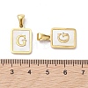 Ion Plating(IP) 304 Stainless Steel Pave Shell Pendants X-STAS-G327-01G-G-3