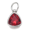 304 Stainless Steel Cubic Zirconia Pendant ZIRC-P080-B07-1