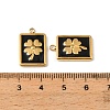Saint Patrick's Day 304 Stainless Steel Enamel Pendants STAS-I371-15G-03-3