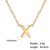 201 Stainless Steel Initial Pendant Necklaces FS-WG78A3B-24-1