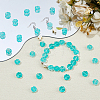 100Pcs Transparent Spray Painted Glass Beads GLAA-DC0001-61A-4