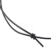 Dyed Natural Blue Crazy Agate Geometric Pendant Adjustable Black Waxed Cotton Cord Necklaces for Women NJEW-JN05475-6