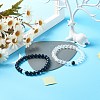 Synthetic Quartz Crystal Beads and Synthetic Black Stone Beads Stretch Bracelets Set for Girl Women Gift BJEW-JB06792-4