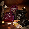 CREATCABIN 4Pcs 4 Style Pentagram Moon Velvet Tarot Cards Storage Drawstring Bags TP-CN0001-05-4