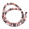 Natural Zebra Jasper Round Beads Strands X-G-E334-6mm-11-8