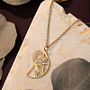304 Stainless Steel Geometric Shell Shape Pendant Necklaces FS-WG20C55-01-3