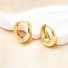 Brass Chunky Hoop Earrings for Women EJEW-G297-20G-6