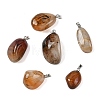Natural Banded Agate Tumbled Stone Pendants GG-K002-06D-1