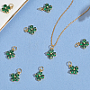 10Pcs Brass Micro Pave Cubic Zirconia Pendants KK-BBC0020-41-7