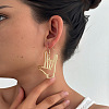 I Love U Sign Iron Dangle Earrings FS-WG00DBD-02-2