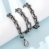 Vintage 304 Stainless Steel Figaro Chain Cable Chain Necklaces NJEW-C115-03AS-1