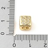 Brass Micro Pave Clear Cubic Zirconia European Beads KK-K368-01G-11-3