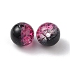 Two Tone Transparent Crackle Glass Beads GLAA-WH0038-15H-2
