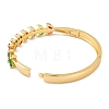 Brass Pave Colorful Cubic Zirconia Hinged Bangles for Women BJEW-S147-33G-C-3