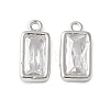 Brass Micro Pave Cubic Zirconia Pendants KK-P290-29P-1