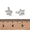 Brass Pave Clear Cubic Zirconia Charms CU-CBAD360-03P-03-3