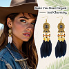 2 Pairs 2 Colors Feather Chandelier Earrings EJEW-TA0001-82-7