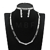 Alloy Chain Necklaces & Stud Earrings & Bracelets Sets FS-WG5EDEB-06-1