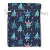 Christmas Theme Cloth Printed Storage Bags ABAG-F010-02C-05-1