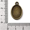 Oval Alloy Pendant Cabochon Settings PALLOY-N0088-15AB-NF-3