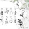 64Pcs 8 Style Cowboy Theme Tibetan Style Alloy European Dangle Charms FIND-FH0006-43-4