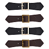 Fingerinspire 4Pcs 2 Colors Imitation Leather Toggle Buckle FIND-FG0001-26-1